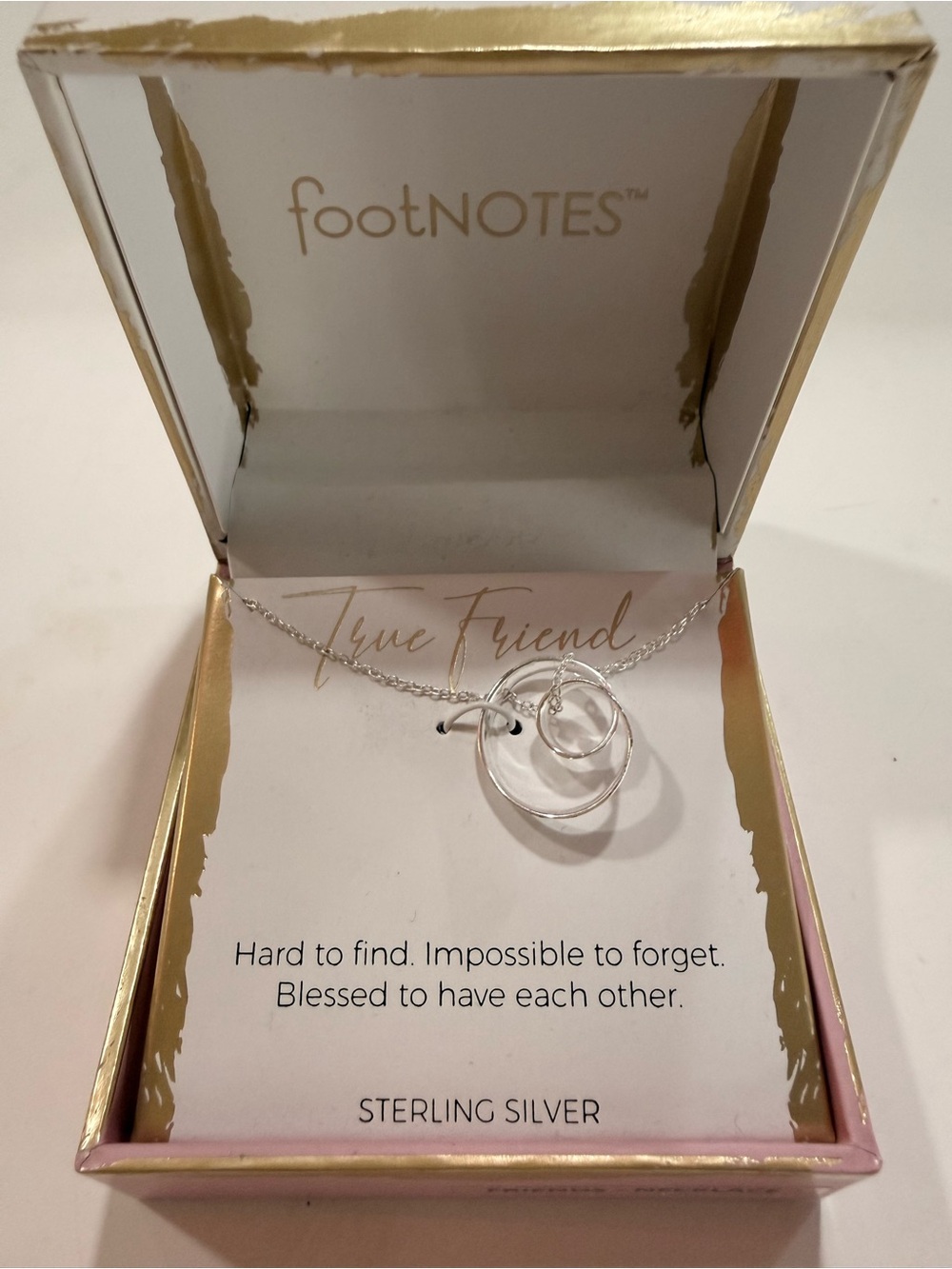 footNOTES Sterling Silver True Friend Necklace in Silver